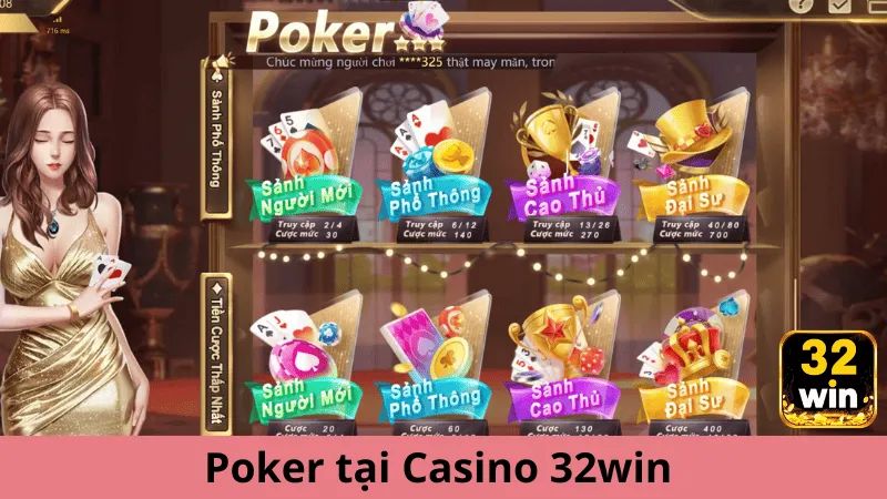 Poker tại Casino 32win là sự kết hợp giữa chiến thuật, tâm lý và kỹ năng